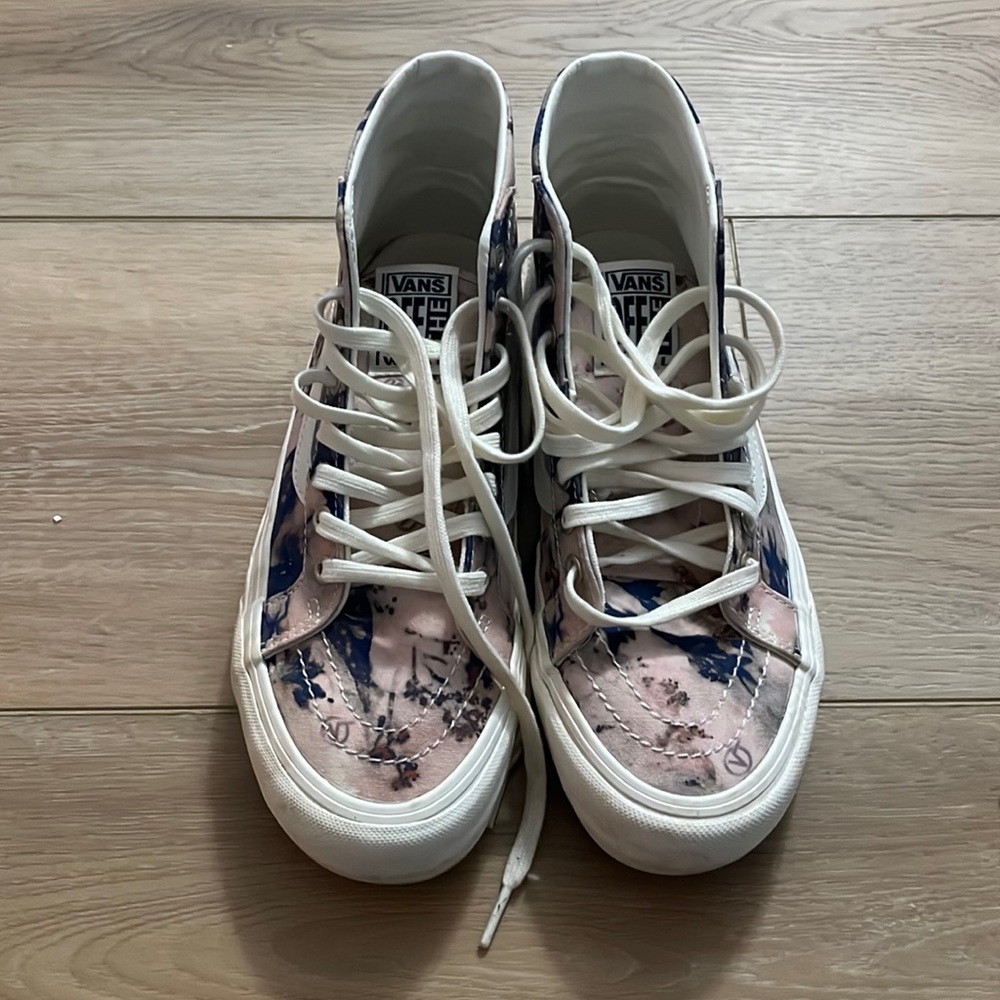 light Pink and Navy Vans